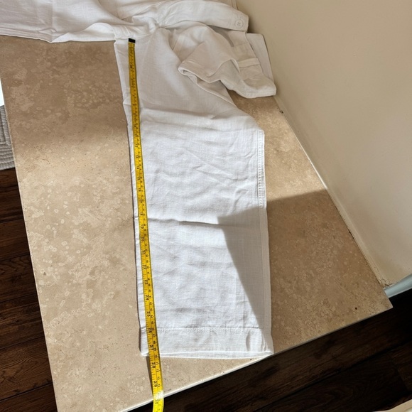 J Crew White Seaside Utility Cargo Pant Linen Blend Womens Size 14 Beach Casual - Picture 11 of 16